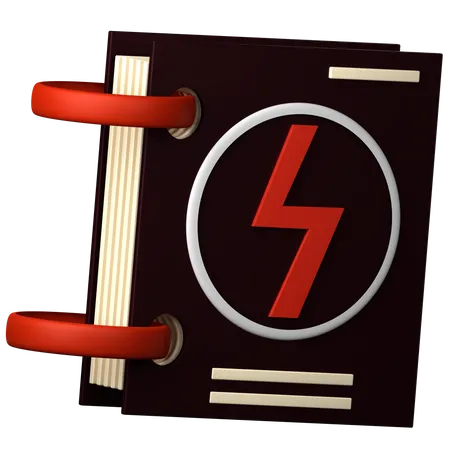 Electric Book  3D Icon