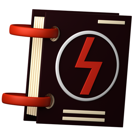 Electric Book  3D Icon