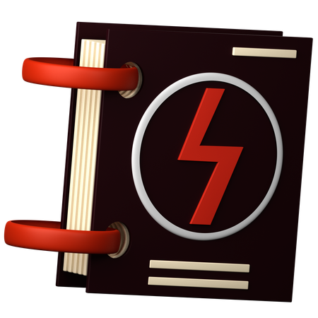 Electric Book  3D Icon