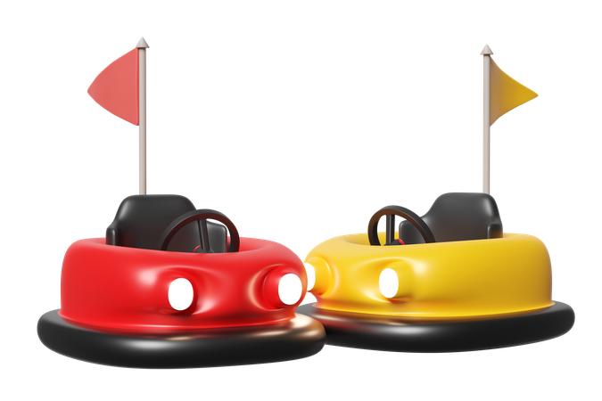 Electric Bump Car  3D Icon