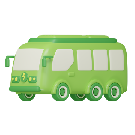 Electric Bus  3D Icon