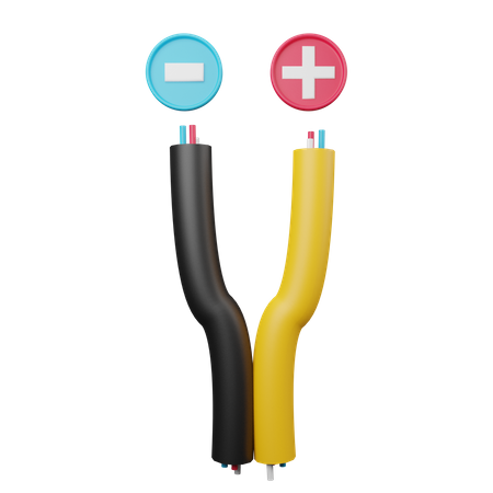 Electric Cable  3D Illustration