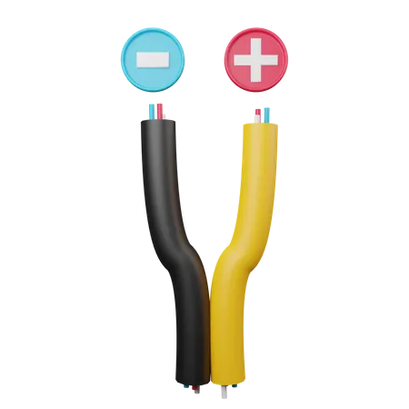 Electric Cable  3D Illustration