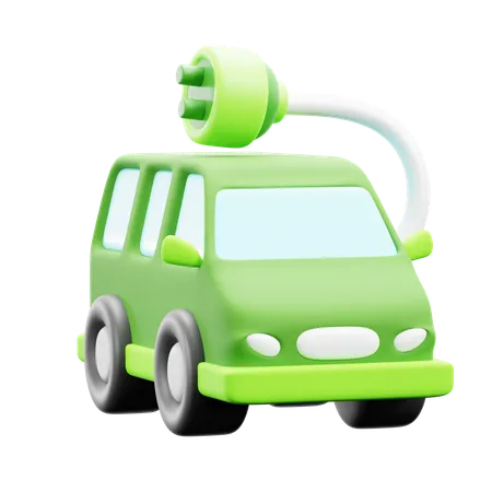 Electric car  3D Icon