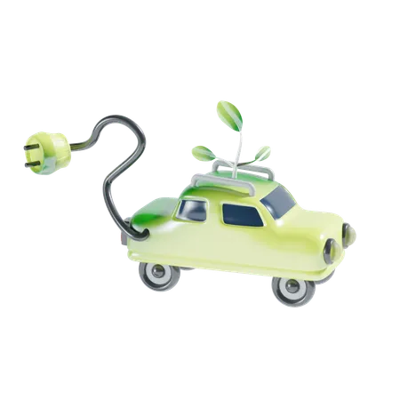 Electric Car 3 D Icon Illustration 3D Icon