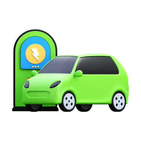 Electric Car  3D Icon