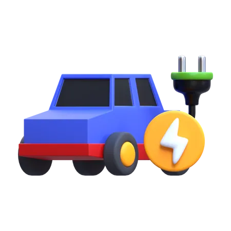 Electric Car  3D Icon