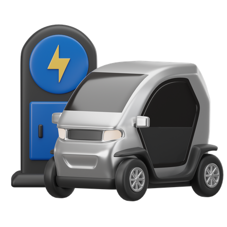 Electric Car  3D Icon