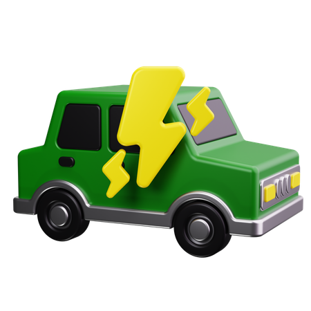 Electric Car  3D Icon