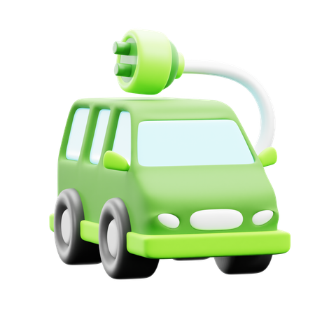 Electric car  3D Icon