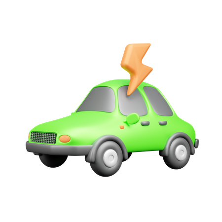 Electric Car  3D Icon