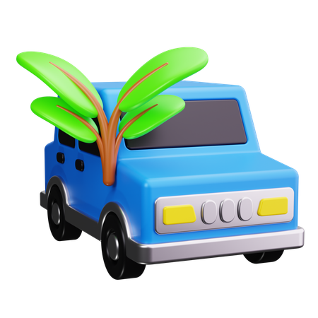 Electric Car  3D Icon