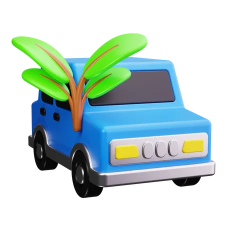 Electric Car  3D Icon