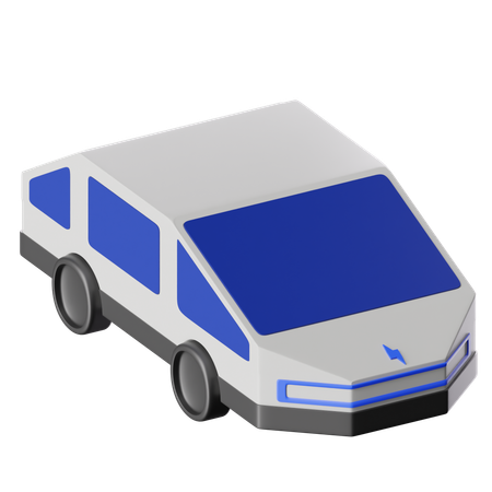 Electric car  3D Icon