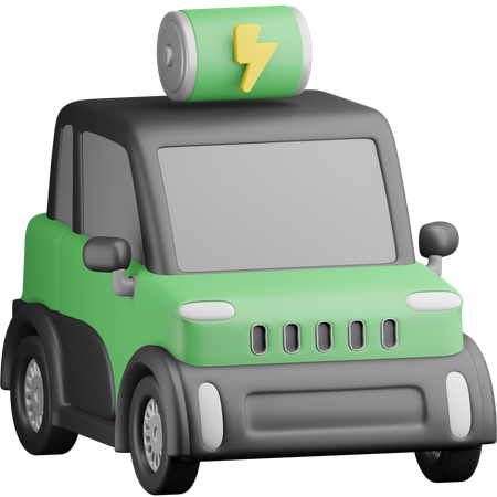 Electric Car  3D Icon