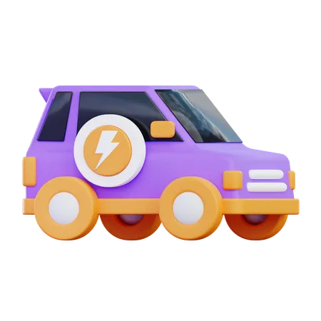 Electric Car  3D Icon