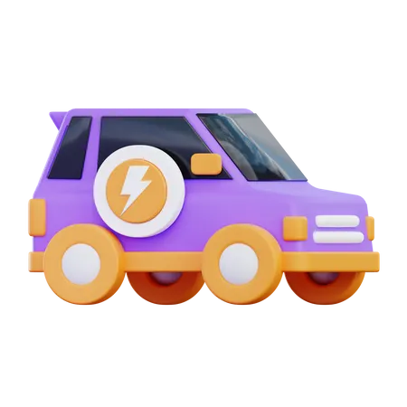 Electric Car  3D Icon