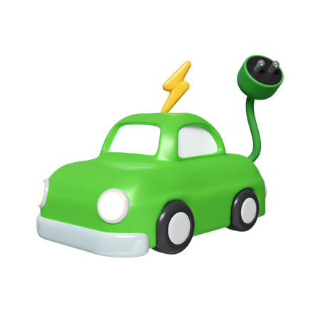 Electric Car  3D Icon