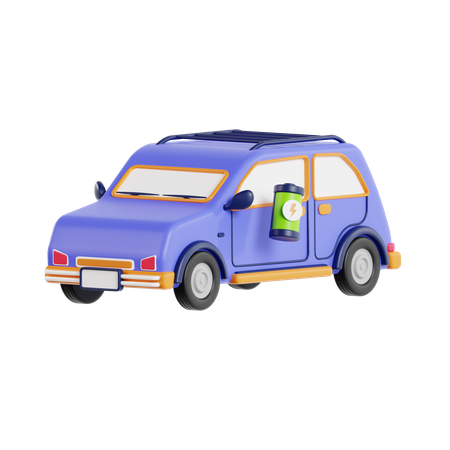 Electric Car  3D Icon