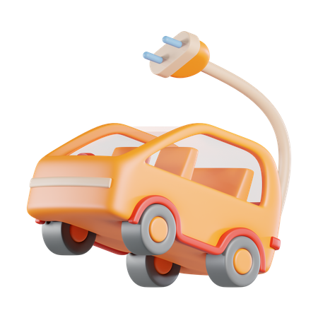 Electric Car  3D Icon