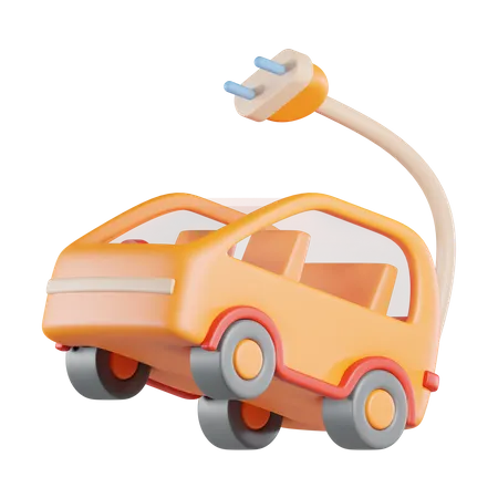 Electric Car  3D Icon