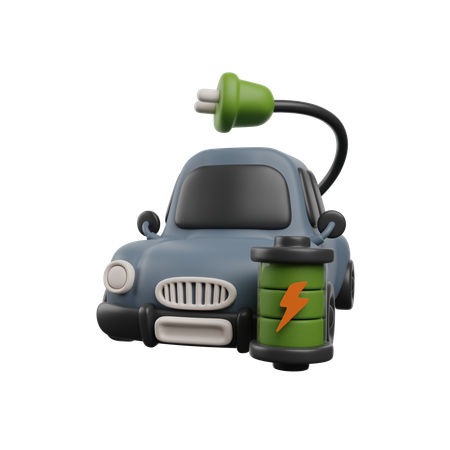 Electric Car  3D Icon