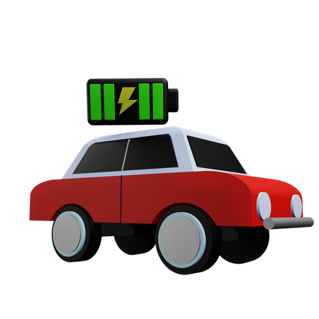 Electric Car  3D Icon