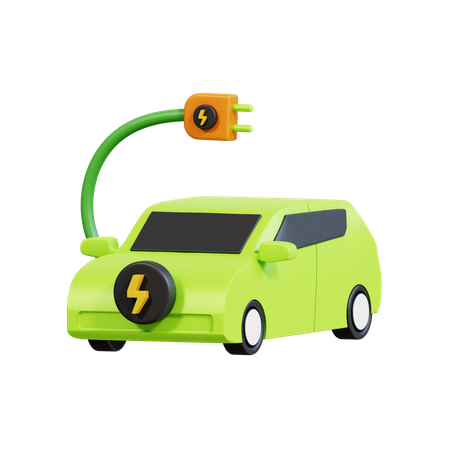 Electric Car  3D Icon