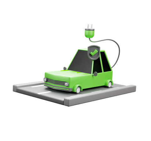 Electric Car  3D Icon