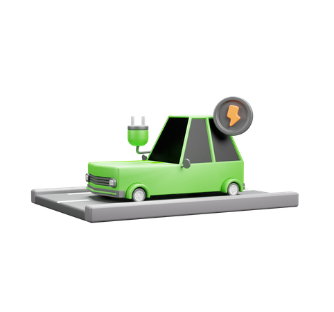 Electric Car  3D Icon