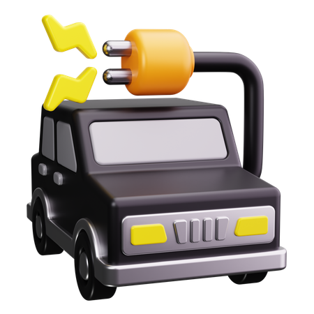 Electric Car  3D Icon