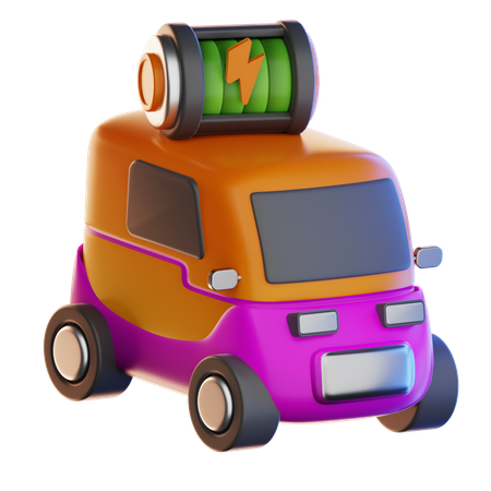 Electric car  3D Icon