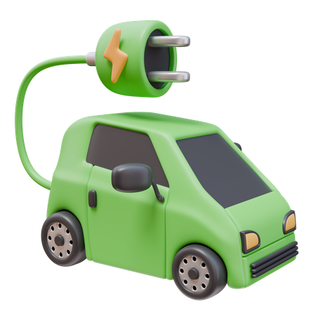 Electric Car  3D Icon