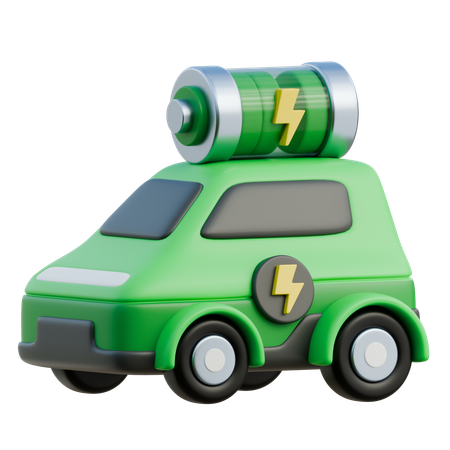 Electric Car  3D Icon