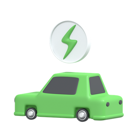 Electric Car  3D Icon