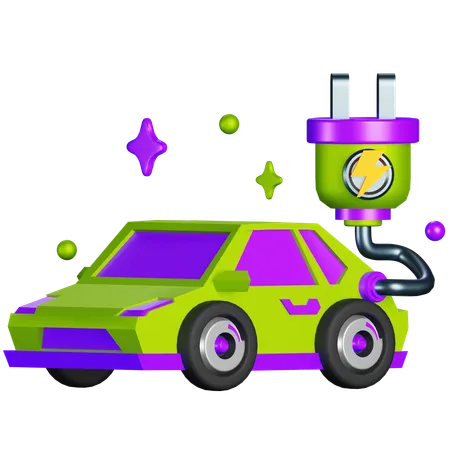 Electric Car  3D Icon