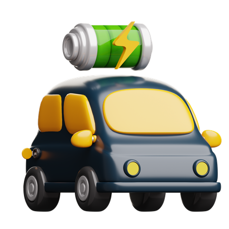 Electric Car  3D Icon