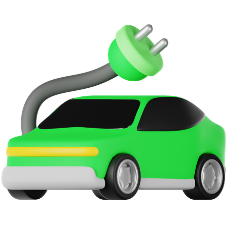 Electric Car  3D Icon