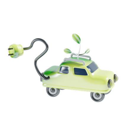 Electric Car  3D Icon