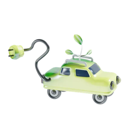 Electric Car  3D Icon