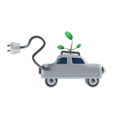 Electric Car  3D Icon