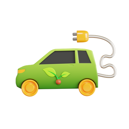 Electric Car  3D Icon