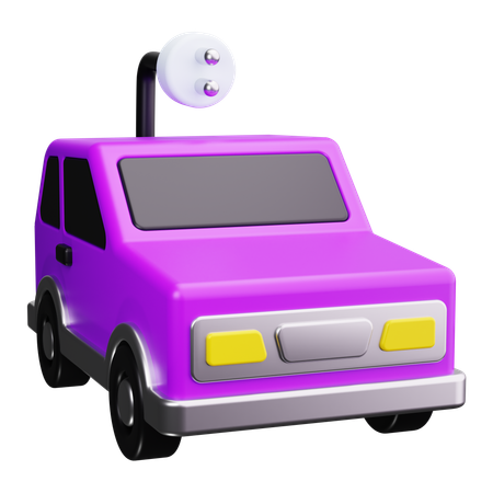 Electric Car  3D Icon