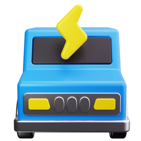 Electric Car  3D Icon