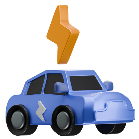 Electric Car  3D Icon