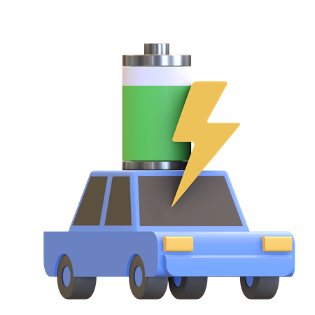 Electric car  3D Icon