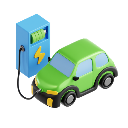 Electric Car  3D Icon