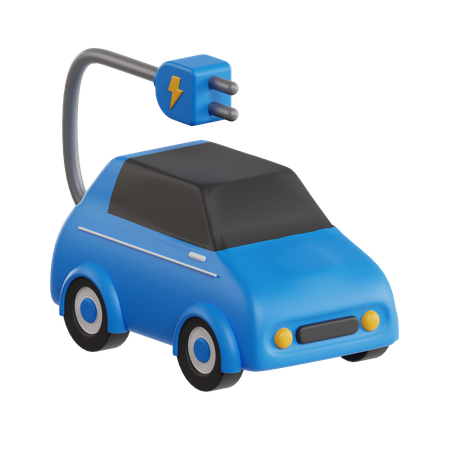 Electric Car  3D Illustration