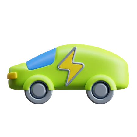 Electric Car 3D Illustration