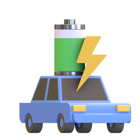 Electric car 3D Illustration